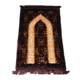 Al Aqsa Quilted Prayer Mat (Jaye Namaz) 80*120 cm Golden Lattice Arch Design Assorted Color
