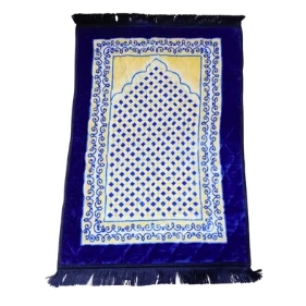 Al Aqsa Quilted Prayer Mat (Jaye Namaz) 80*120 cm Ocean Blue Assorted Color