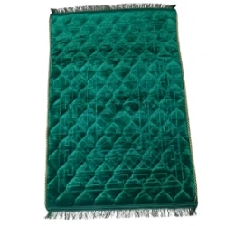Qiblatain Carpet Prayer Mat (Jaye Namaz) 80*120cm Green