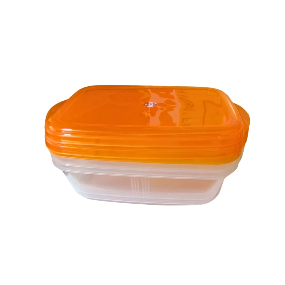 Pioneer Crispy Box 3 Pcs 0.6Ltr Push up Lock Assorted Color