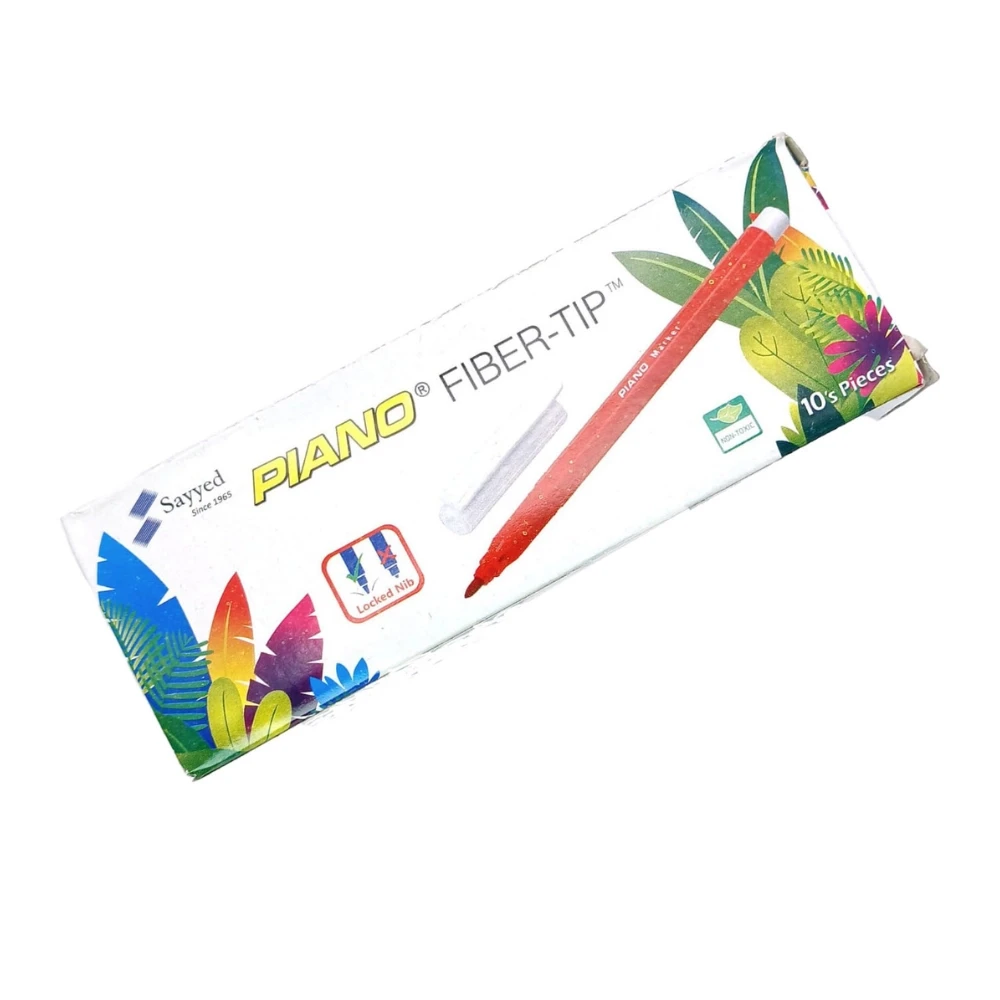 Piano Fiber-Tip Marker Red 10 Pcs