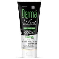Derma Shine Charcoal 2 IN 1 Face Wash Scrub 200gm