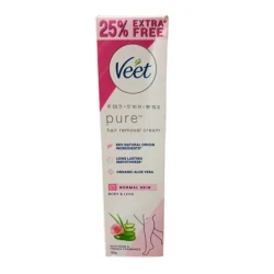 Veet Pure Hair Removal Cream with Rose & Freesia Fragrance for Normal Skin Body & Legs 125gm