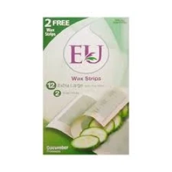 EU Naturals 12 Extra Large Wax Strips Cucumber