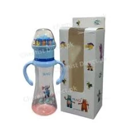 MAQ 8 Oz Feeding Bottle Transparent Bottle With rattle  Cap