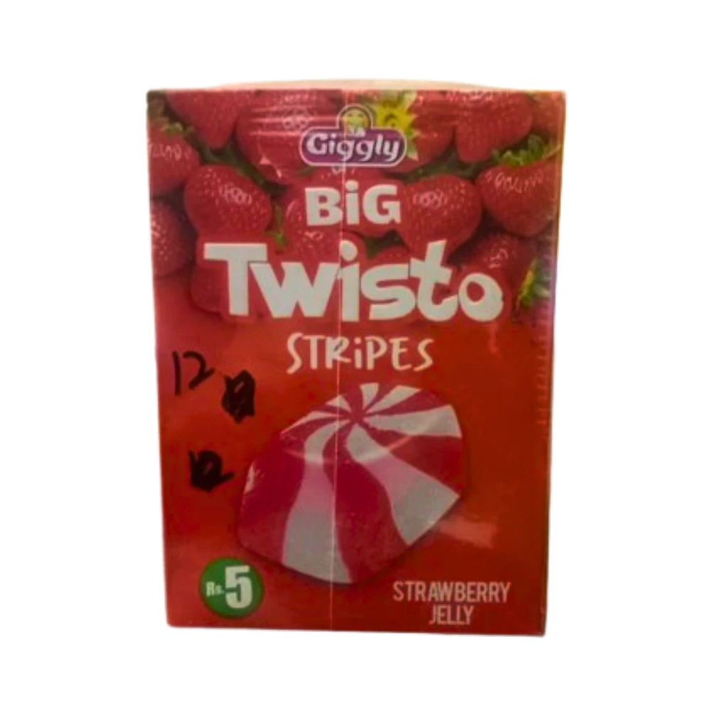 Giggly Big Twisto Stripes Strawberry jelly 50 Pcs Rs. 5