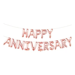 Happy Anniversary Foil Balloon 16 Pcs Assorted
