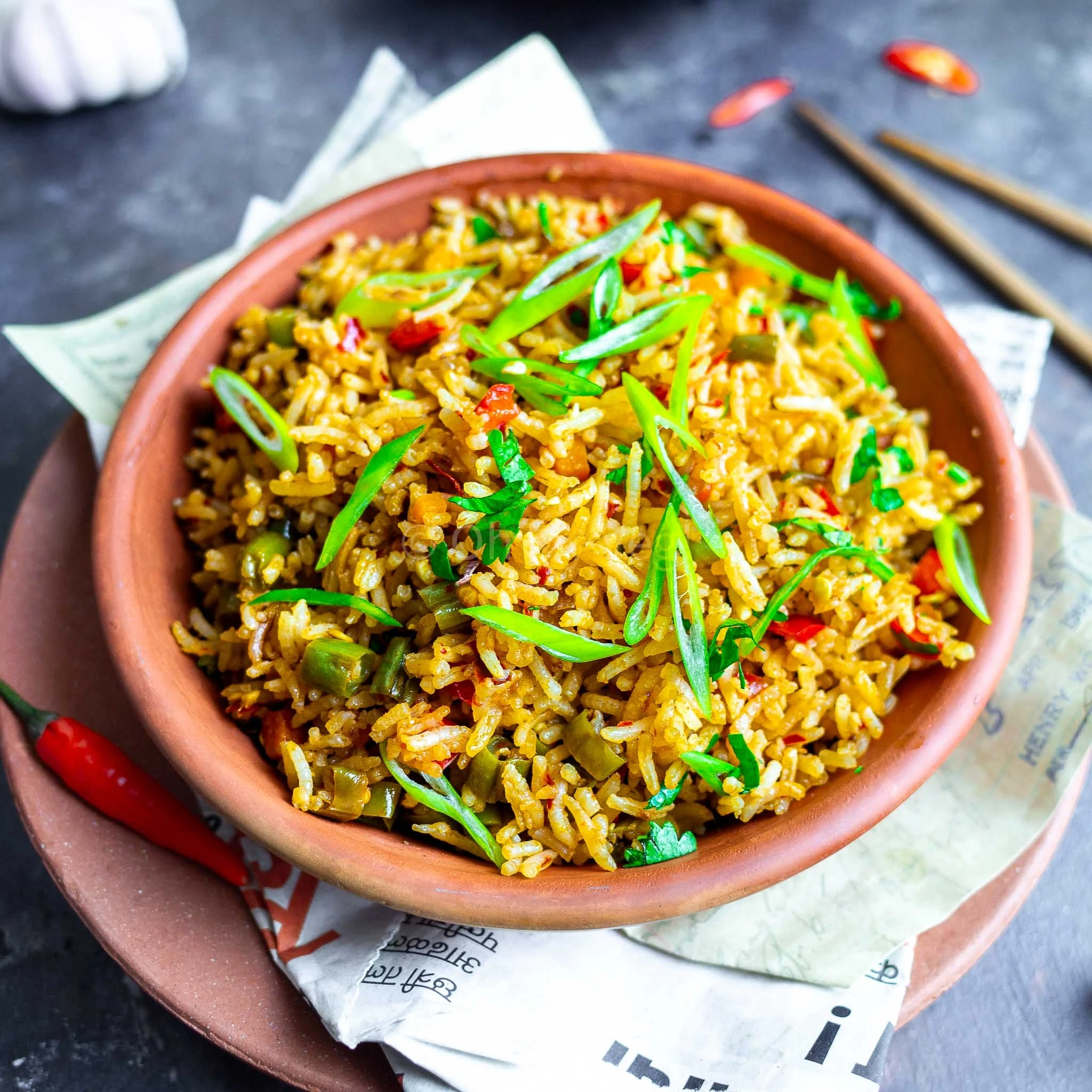 Chicken Masala Fried Rice Half