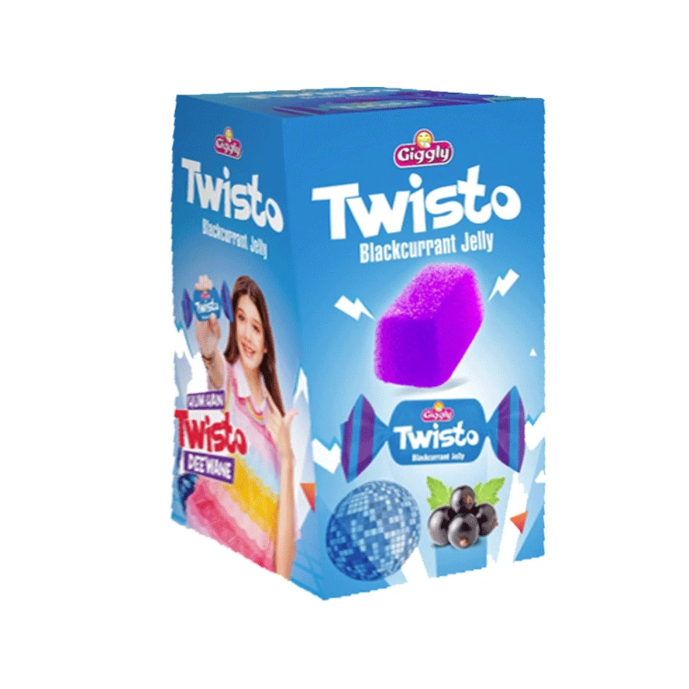 Giggly Twisto Blackcurrant Jelly Box 50 Pcs Rs. 5