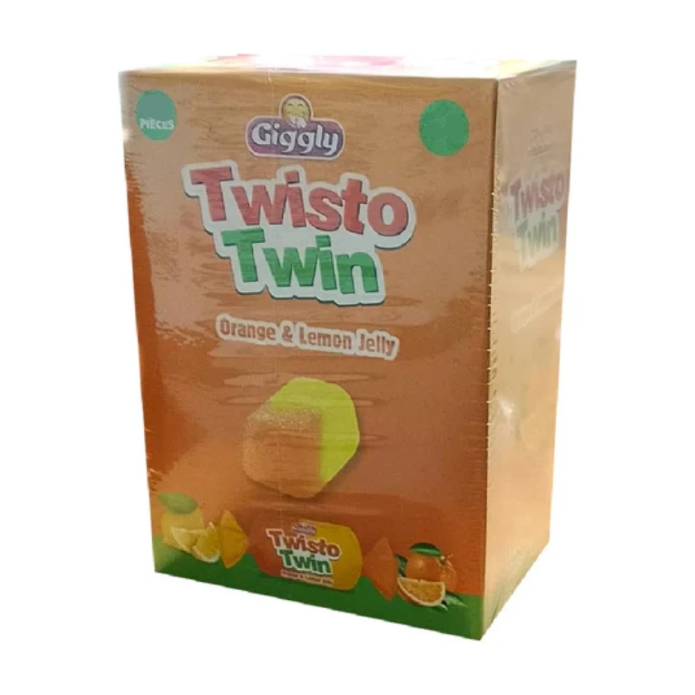Giggly Twisto Twin Orange & Lemon Jelly Box 30 Pcs Rs. 10