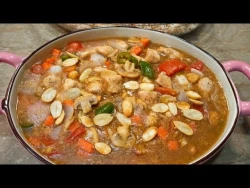 Chicken with Almond Half