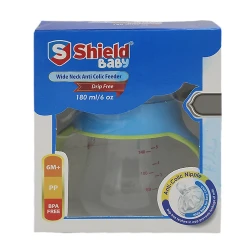 Shield Baby Wide Neck Anti-Colic FeederDrip Free 180ml / 6 OZ