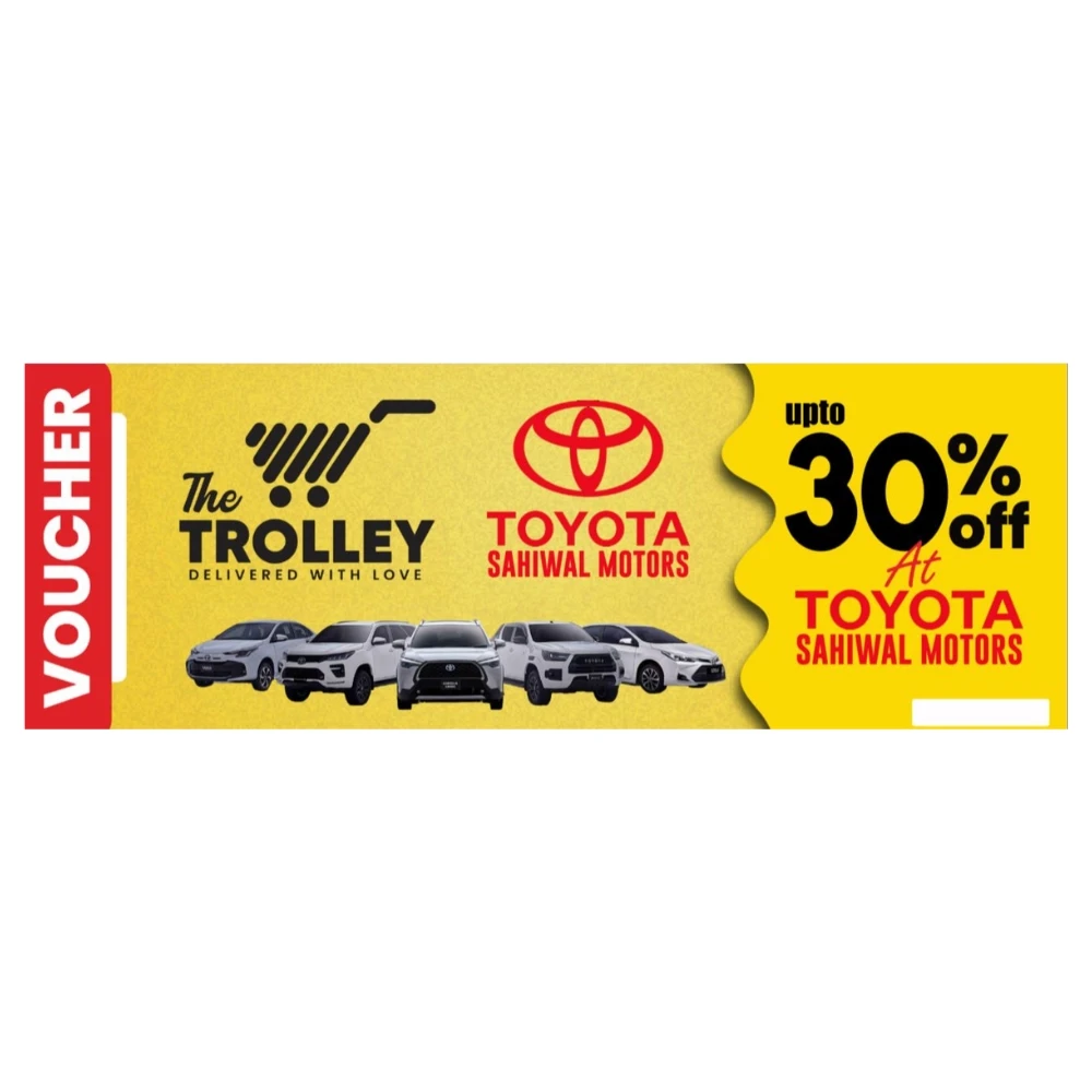 Toyota Sahiwal Discount Voucher 30% Discount Voucher