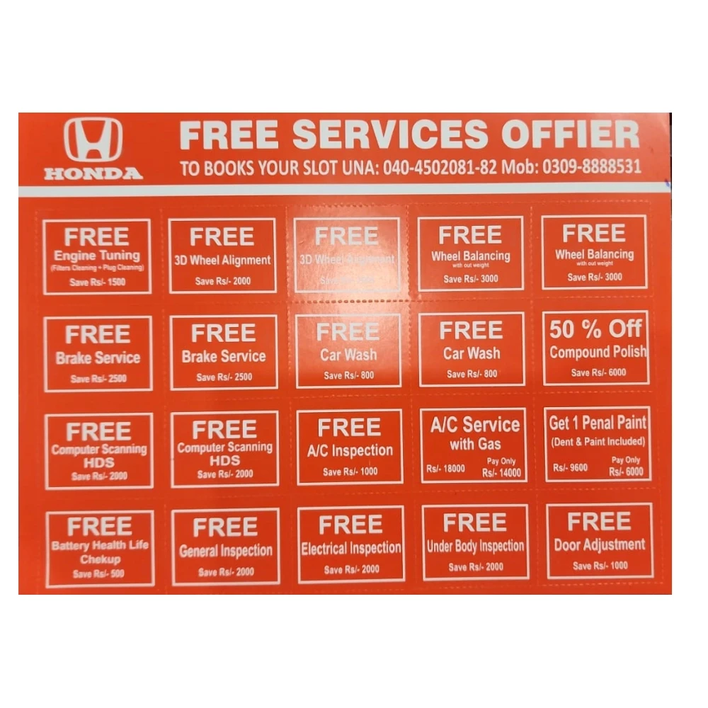 Honda Sahiwal Motors Membership Card (Activation Fee 3250)