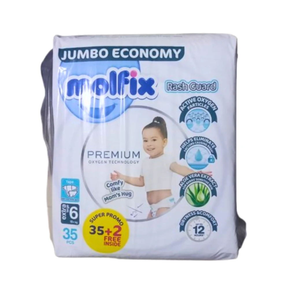 Molfix Jumbo Economy Rash Guard Extra Large  (15kg+) 35 pcs