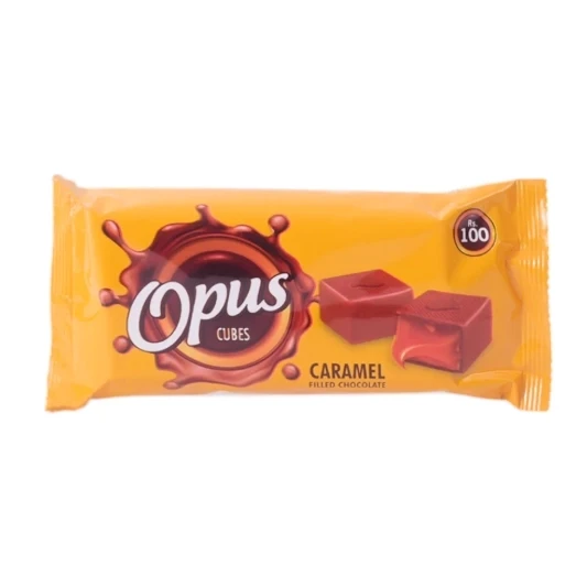 Giggly  Opus Cubes Caramel Filled Chocolate Rs: 100