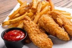 Chicken Strips With Fries ( 4 Pcs)