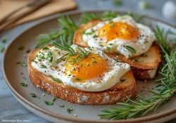 Fried Egg with Two Toast