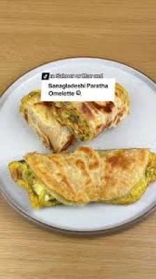 Break fast v (omelette+Plain Pratha)
