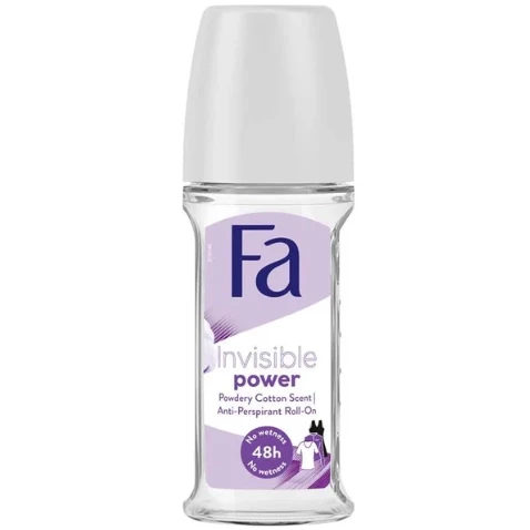Fa Invisible Power Powdery Cotton Scent Roll on Deodorant for Women 50ml