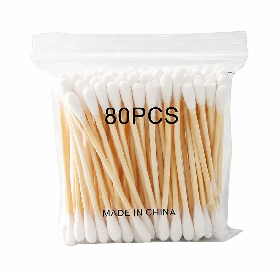 Surgical Wooden Cotton Buds 80 Pcs