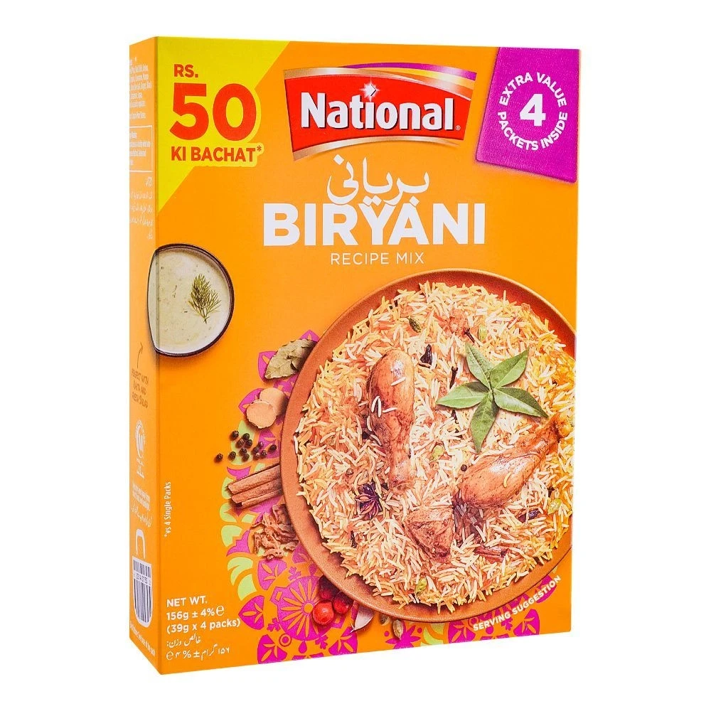 National Biryani Masala Mix, 39g x4,156g