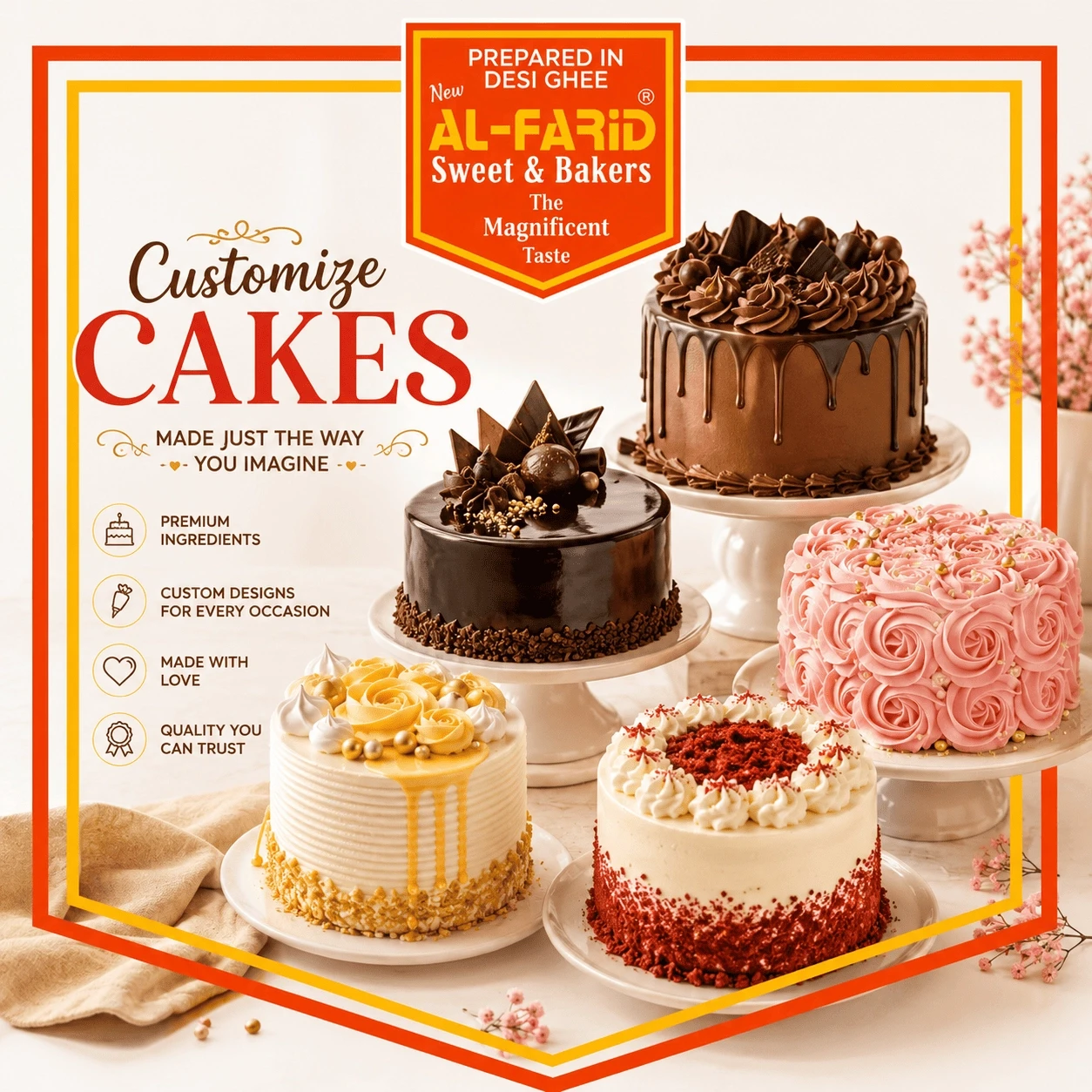 Customize Cakes (Call For Price)