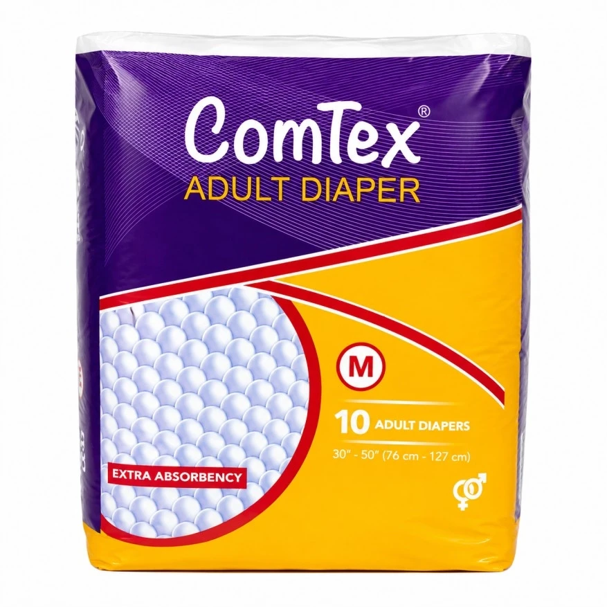 Comtex Extra Absorbency 10 Adult Diaper Medium 76cm-127cm