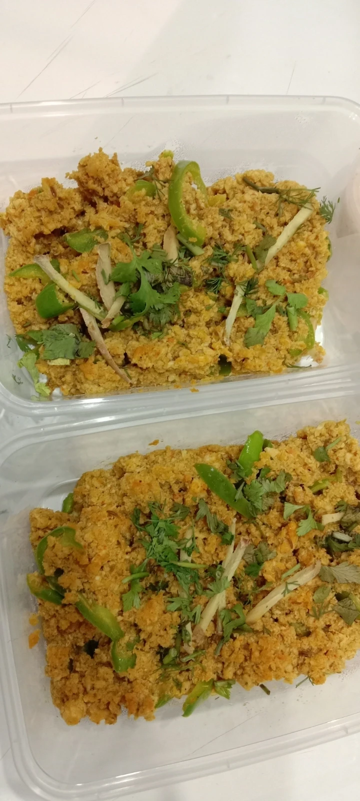 Chicken Keema Shimla mirch with Boiled Rice