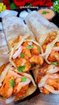 Cheesy Italian paratha roll