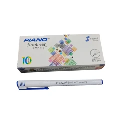 Piano Fineliner Easy Grip Pointer Black 10 Pcs