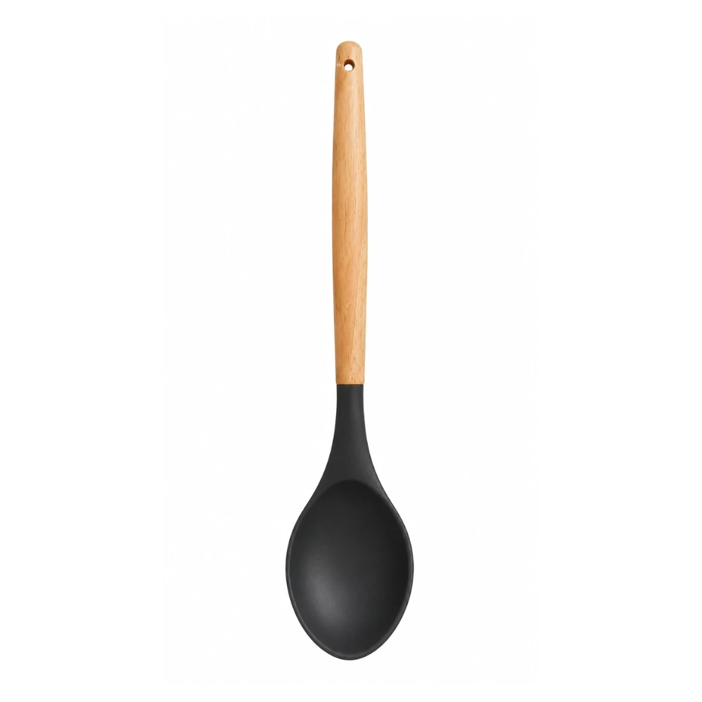 Silicone Spoon with Wooden Handle