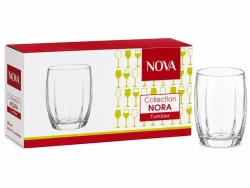 Nova Nora Glass Tumbler Set 300ml (6 Pcs)
