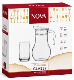 Nova Collection Classy Glass Jug Set 7 Pcs
