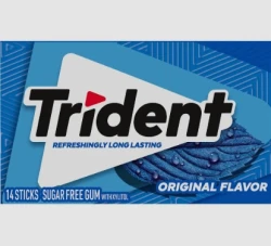 Trident 14 Sticks Sugar Free Gum Orignal Flavor