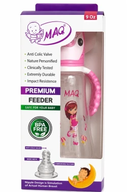 MAQ Premium Baby Feeder 9oz (Pink) BPA Free