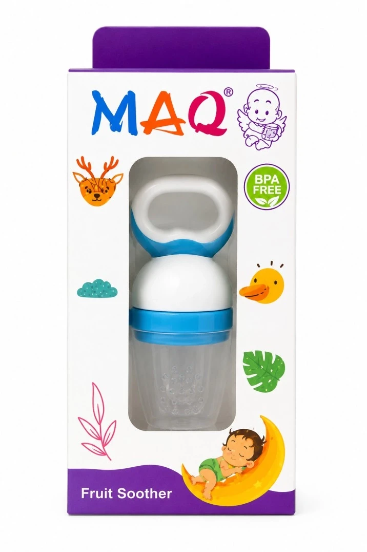 MAQ Baby Fruit Soother Feeder (Blue) BPA Free