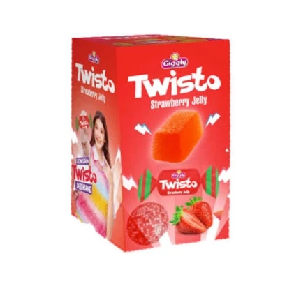 Giggly Big Twisto Stripes Strawberry jelly 60 Pcs Rs. 5