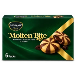 Cookania Royal Molten Bite Premium Chocolate Filled Cookies 6 Packs (RS:100)