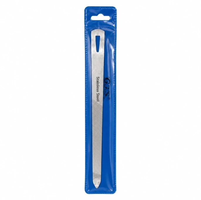 Stainless Steel Nail File in Blue Pouch