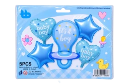 Baby Boy Foil Balloon Set Assorted 5 Pieces