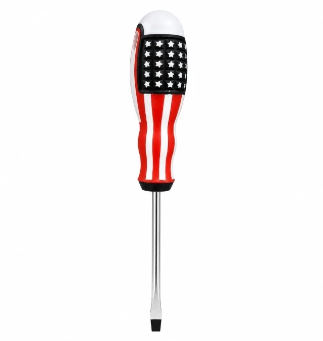 American Flag Design Heavy Duty Flat Head Screwdriver Small