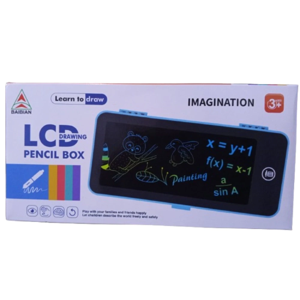 LCD Drawing Pencil Box for Kids 3+ Years
