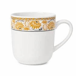 Golden Floral Ceramic Tea Cup