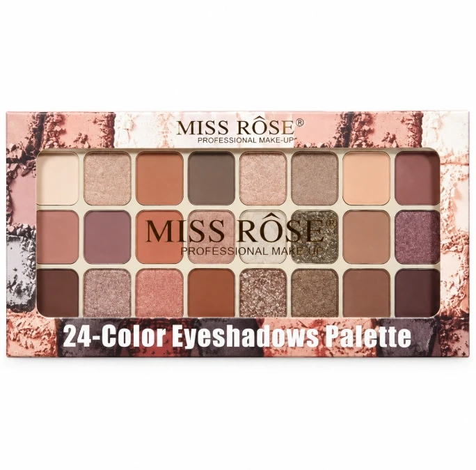 Miss Rose Professional Makeup 24 Color Eyeshadow Palette – Shine Shades