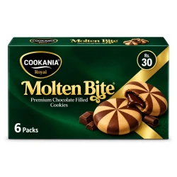 Cookania Royal Molten Bite Premium Chocolate Filled Cookies 6 Packs