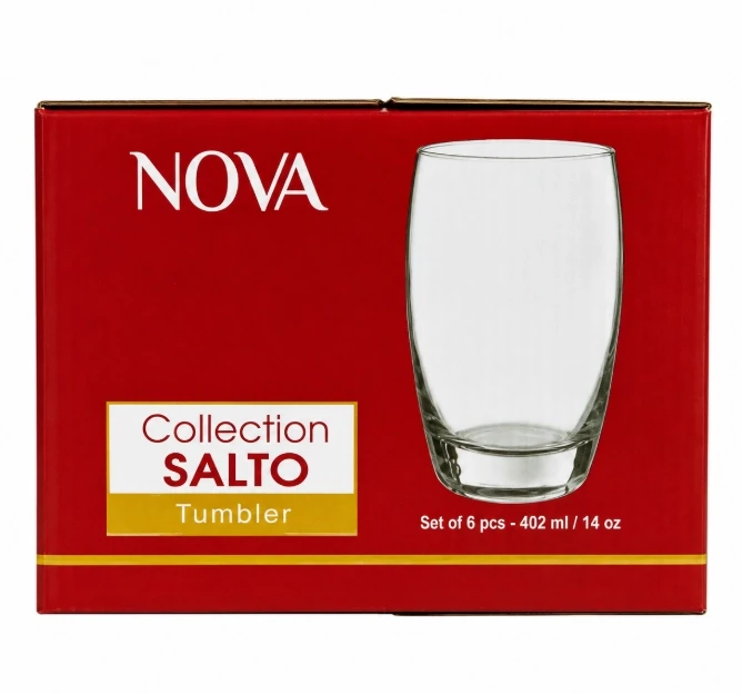Nova Salto Tumbler Glass Set 6 Pcs 402ml