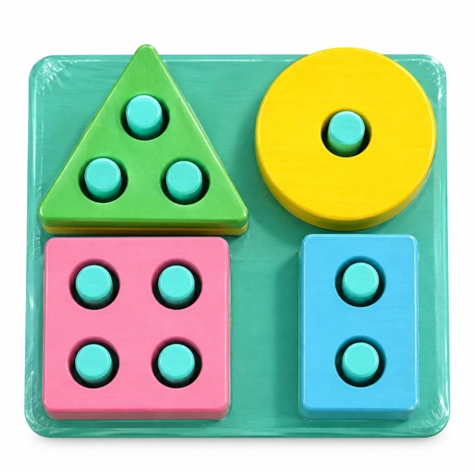 Wooden  Sorting & Stacking Puzzle Board for Kids