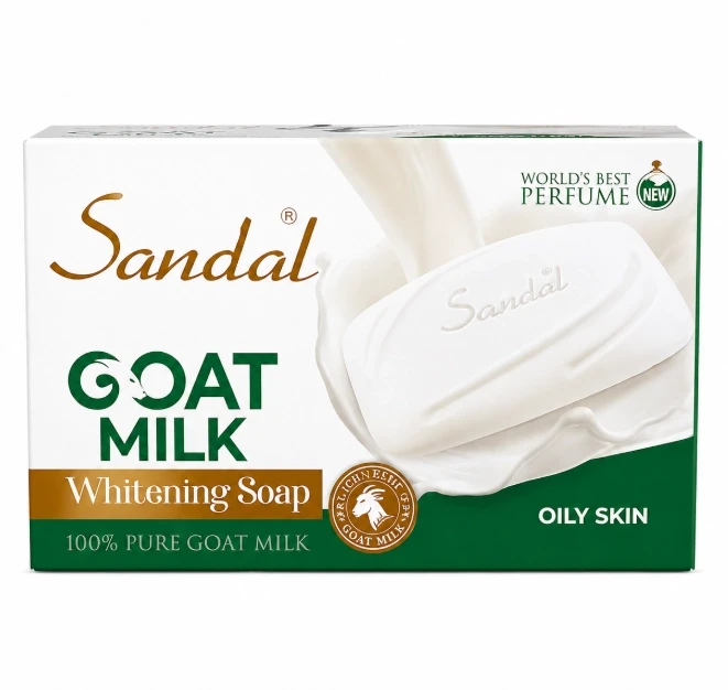 Sandal Goat Milk Whitening Soap for Oily Skin