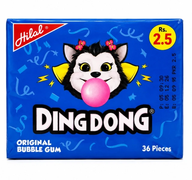 Hilal Ding Dong Original Bubble Gum 36 Pcs (Rs 2.5)